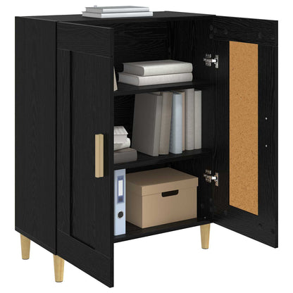Sideboard Schwarz Eichen-Optik 69,5 x 34 x 90 cm Holzwerkstoff
