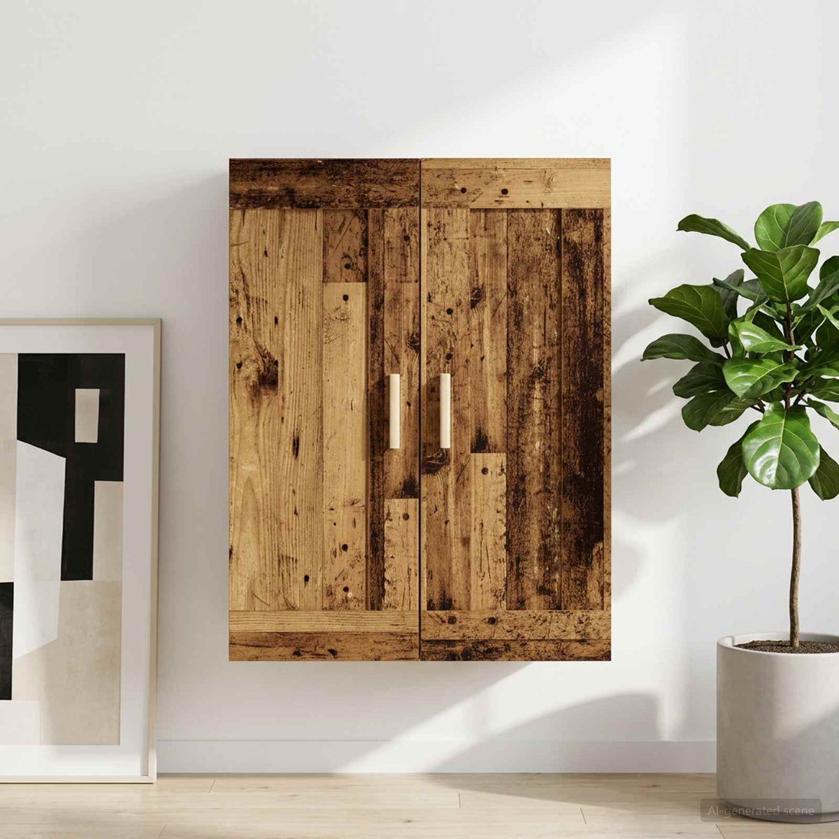 Wandschrank Wandhalterung Altholz 69,5 x 34 x 90 cm