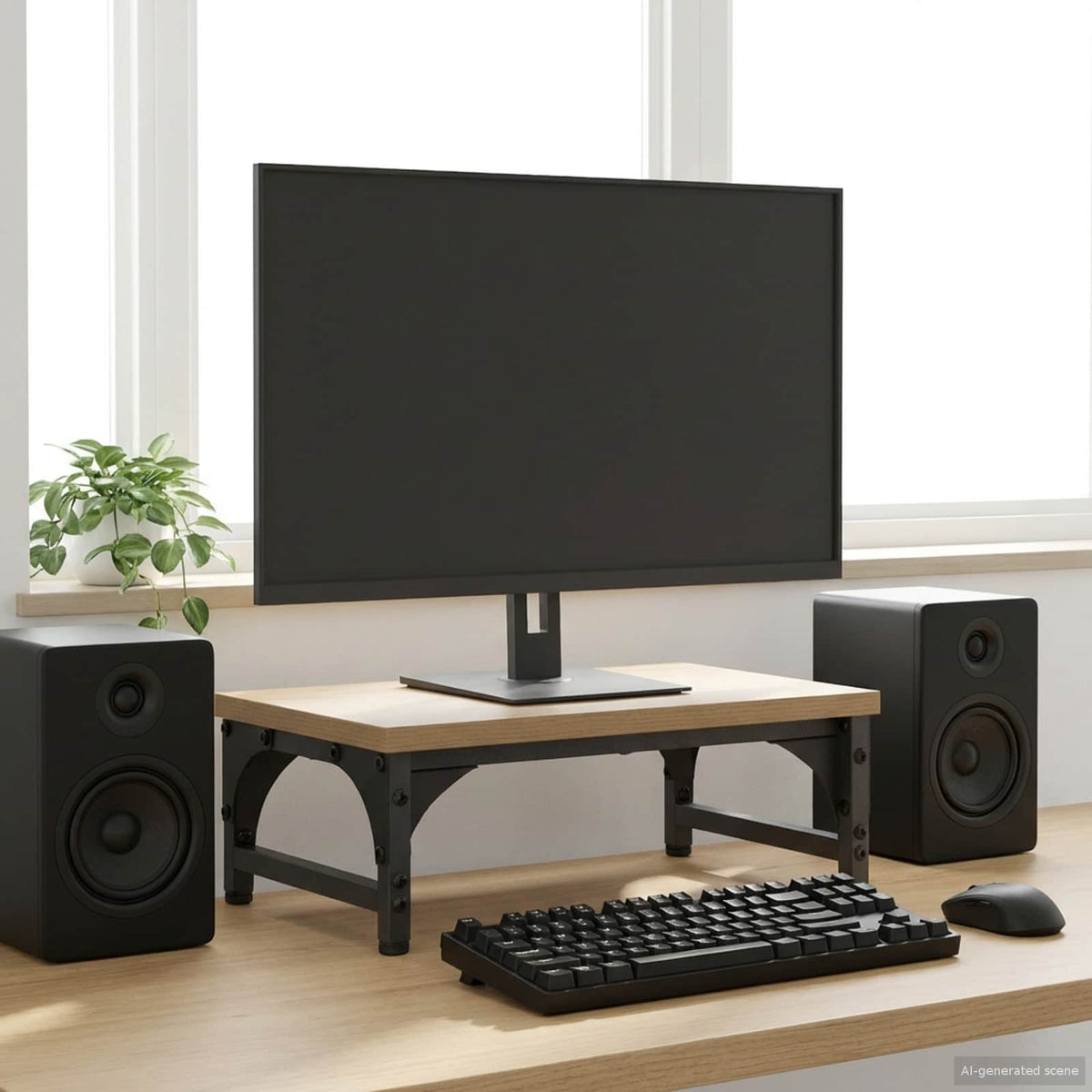 Monitor Halterung Artisan-Eiche 37 x 23 x 14 cm Holzwerkstoff