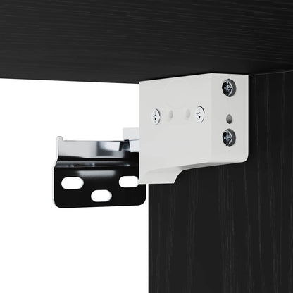 Wandschrank Schwarz Eichen-Optik 34,5 x 34 x 90 cm