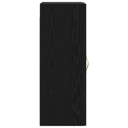 Wandschrank Schwarz Eichen-Optik 34,5 x 34 x 90 cm