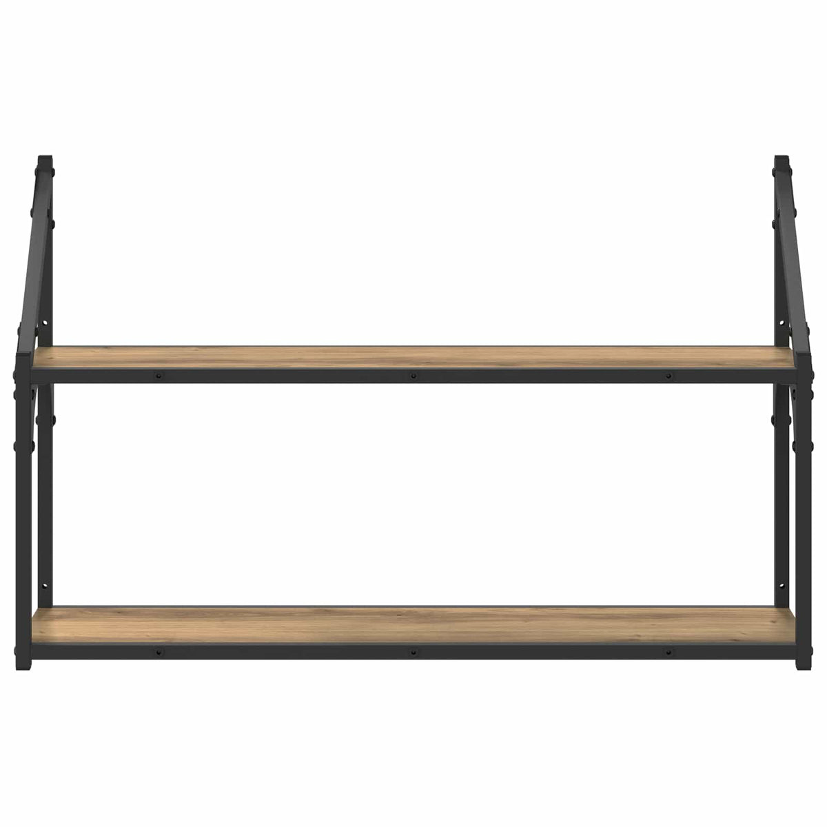 Wandregal Wandhalterung Artisan-Eiche 80 x 21 x 51 cm Metall PB