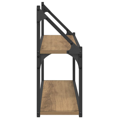 Wandregal Wandhalterung Artisan-Eiche 80 x 21 x 51 cm Metall PB