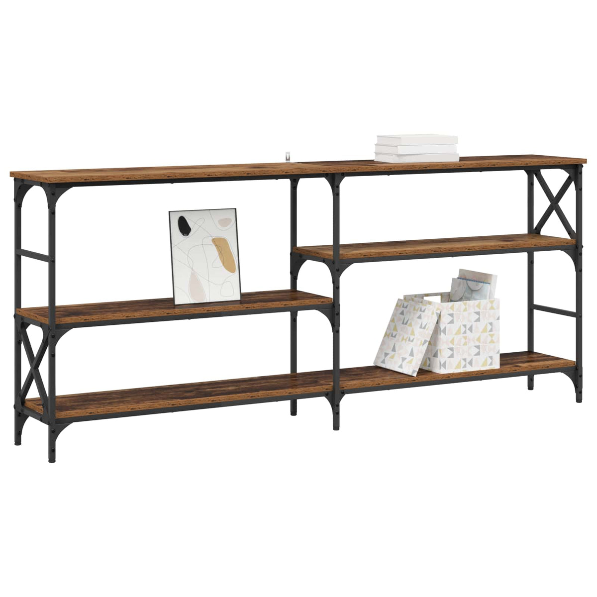 Konsolentisch Altholz 180 x 29 x 76,5 cm Metall PB