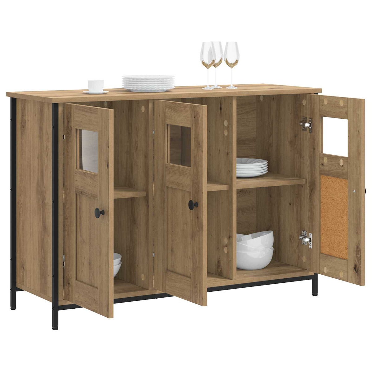 Sideboard Artisan-Eiche 100 x 35 x 70 cm Holzwerkstoff