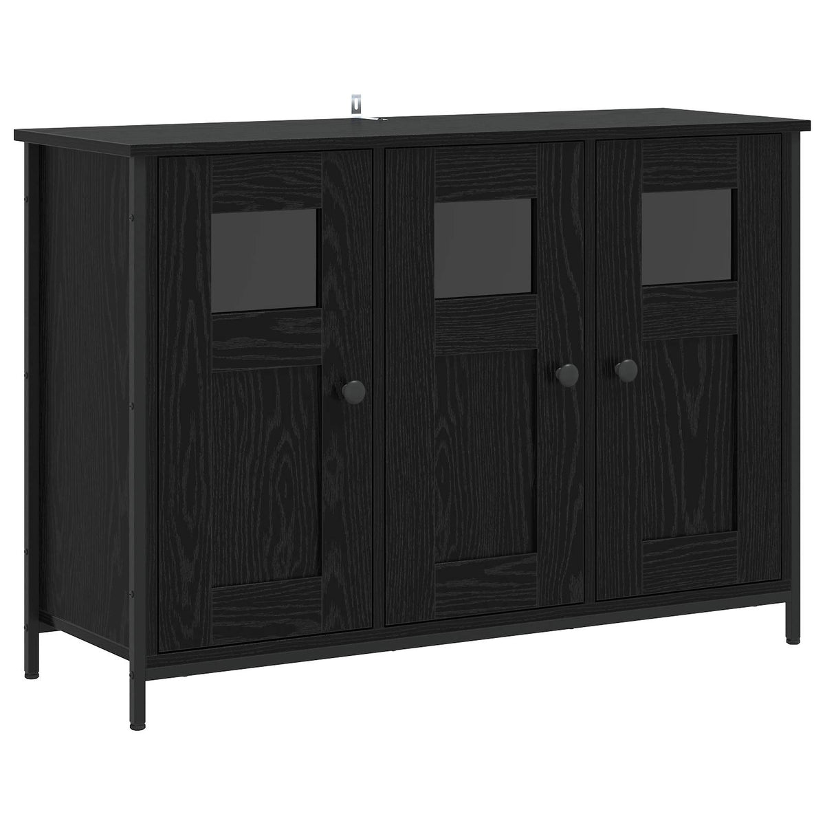 Sideboard Schwarz Eichen-Optik 100 x 35 x 70 cm Holzwerkstoff