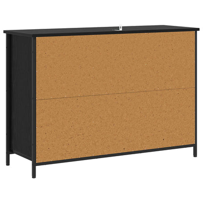 Sideboard Schwarz Eichen-Optik 100 x 35 x 70 cm Holzwerkstoff