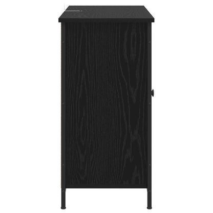 Sideboard Schwarz Eichen-Optik 100 x 35 x 70 cm Holzwerkstoff