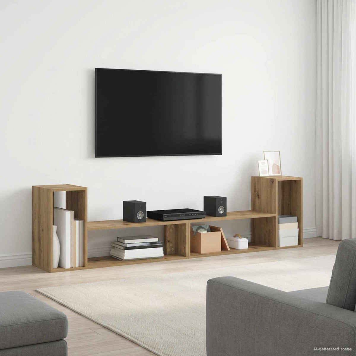 TV-Schränk 100 x 30 x 50 cm Artisan-Eiche Holzwerkstoff