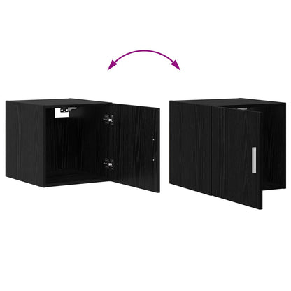 Wandschrank Schwarz Eichen-Optik 40 x 42,5 x 40 cm