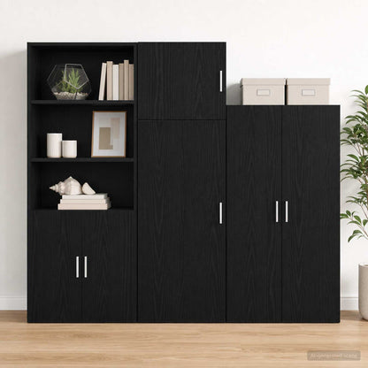 Wandschrank Schwarz Eichen-Optik 45 x 42,5 x 40 cm