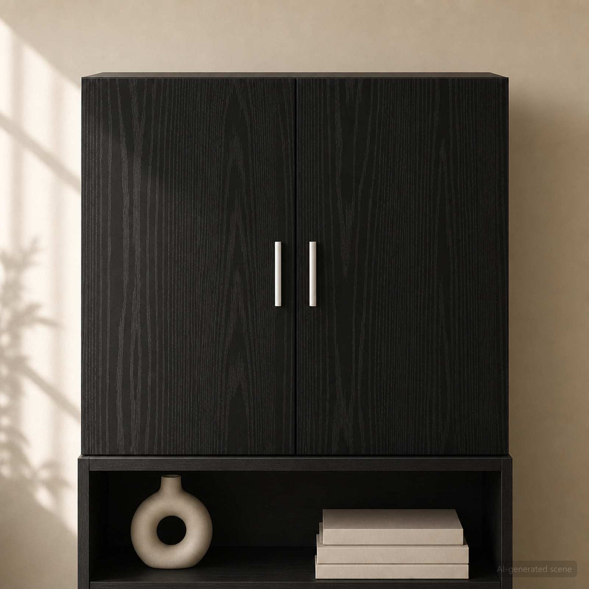 Wandschrank Schwarze Eiche 80 x 42,5 x 64 cm Holzwerkstoff