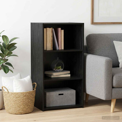 Sideboard Schwarz Eichen-Optik 50 x 41 x 93 cm Holzwerkstoff