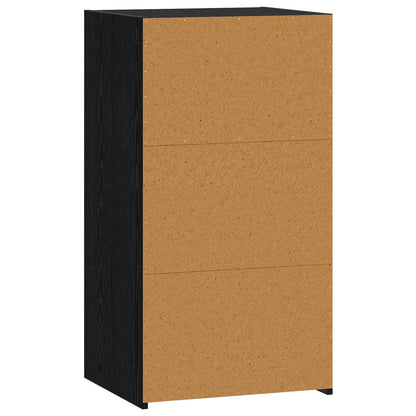 Sideboard Schwarz Eichen-Optik 50 x 41 x 93 cm Holzwerkstoff