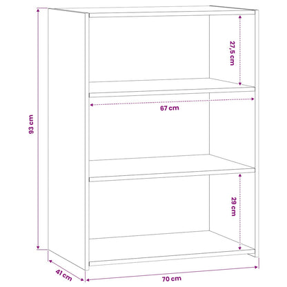 Sideboard Artisan-Eiche 70 x 41 x 93 cm Holzwerkstoff