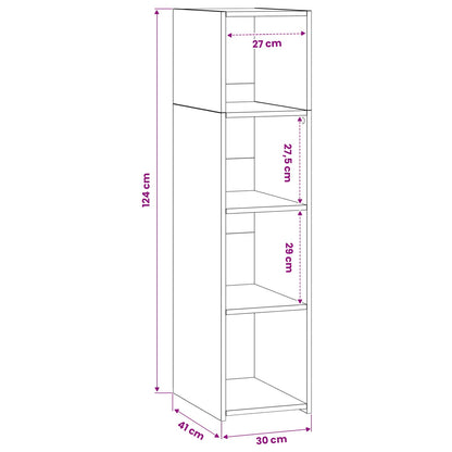Highboard Altholz 30 x 41 x 124 cm Holzwerkstoff