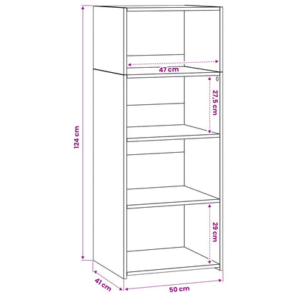 Highboard Artisan-Eiche 50 x 41 x 124 cm Holzwerkstoff