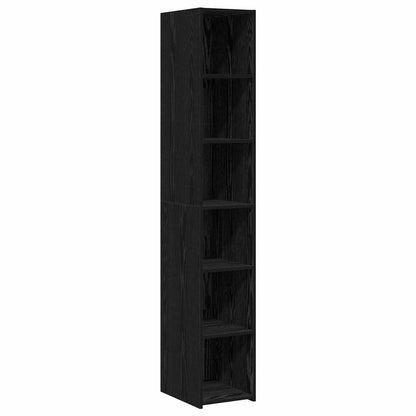 Highboard Schwarz Eichen-Optik 30 x 41 x 185 cm Holzwerkstoff