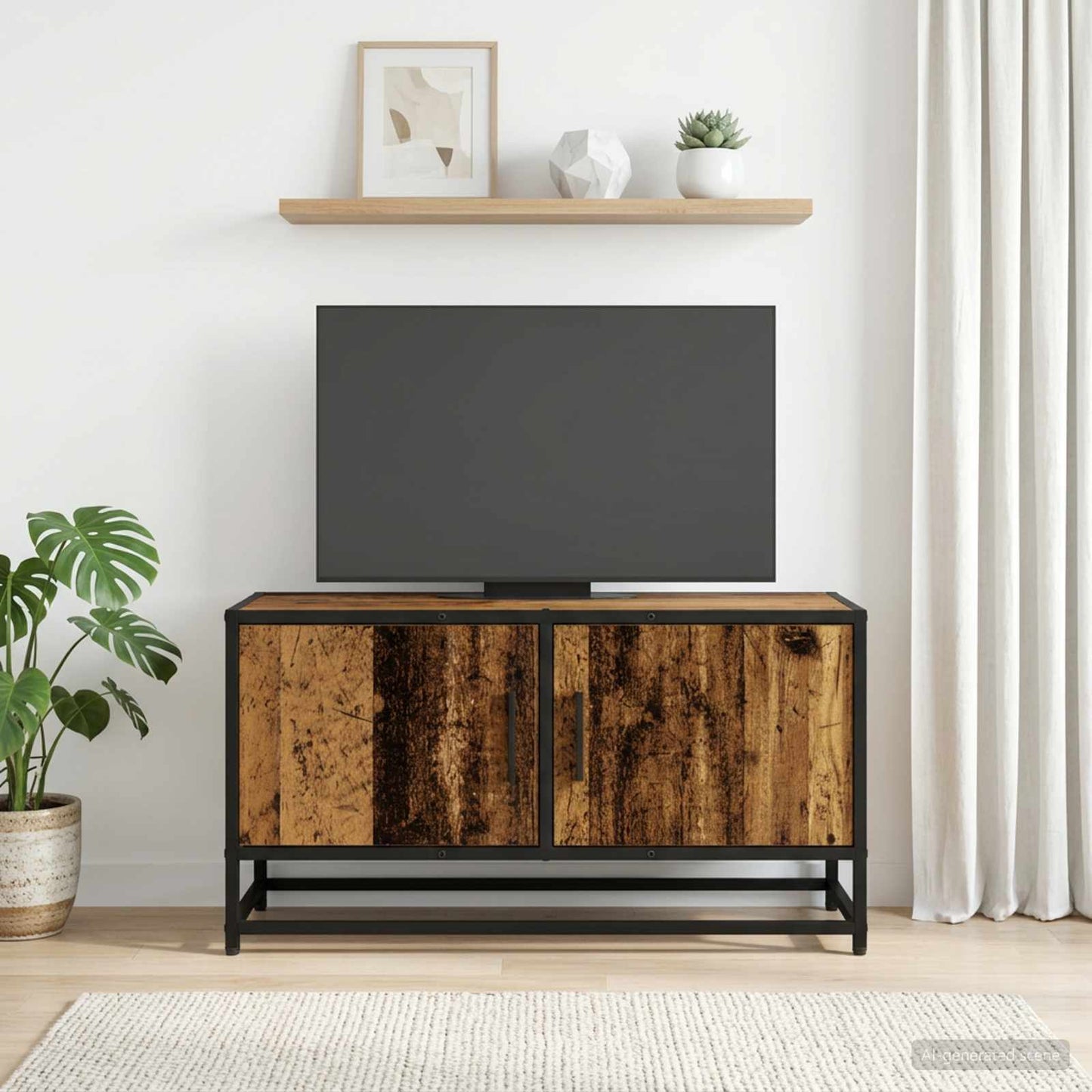 TV-Schränk 80 x 34,5 x 40 cm Altholz Holzwerkstoff