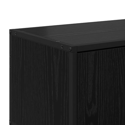 TV-Schränk 80 x 34,5 x 40 cm Schwarz Eichen-Optik Holzwerkstoff