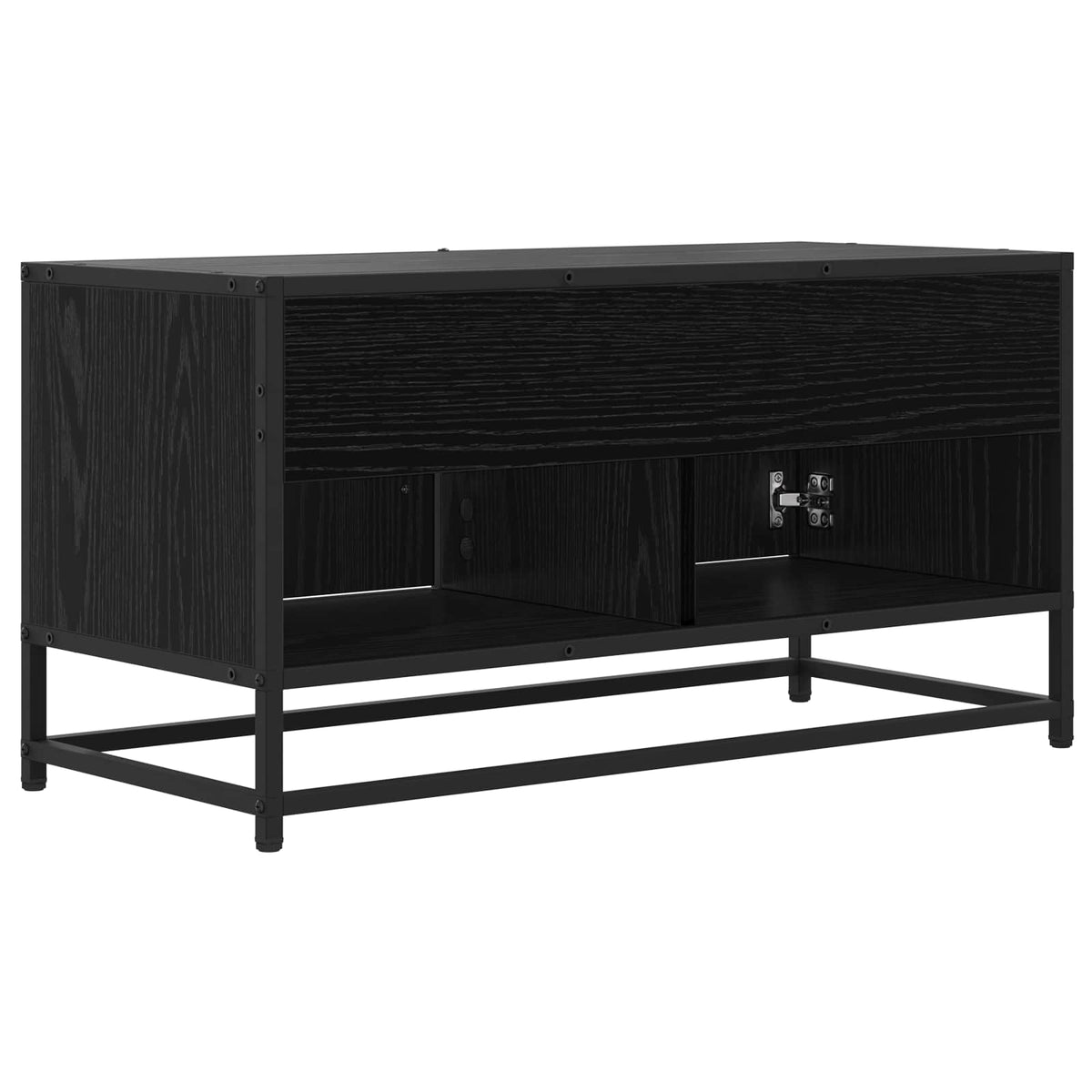 TV-Schränk 80 x 34,5 x 40 cm Schwarz Eichen-Optik Holzwerkstoff