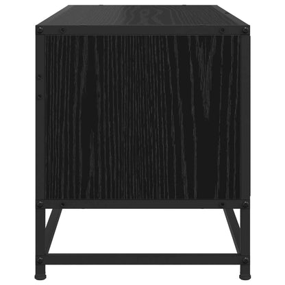 TV-Schränk 80 x 34,5 x 40 cm Schwarz Eichen-Optik Holzwerkstoff