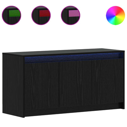 TV-Schränk 100 x 34 x 50 cm Schwarz Eichen-Optik Holzwerkstoff