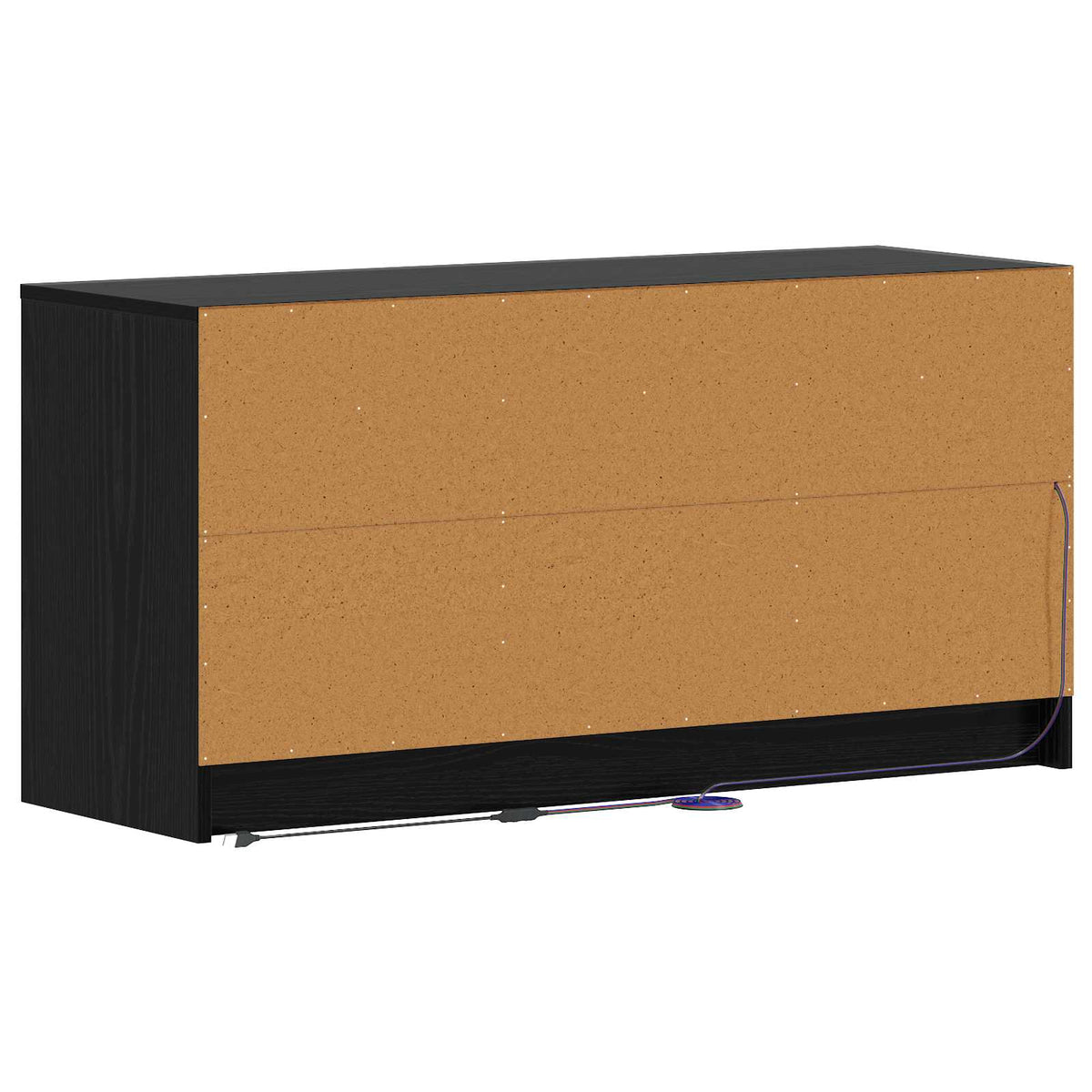 TV-Schränk 100 x 34 x 50 cm Schwarz Eichen-Optik Holzwerkstoff