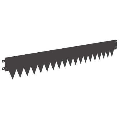 Rasenkante 10 stk. 103 x 15 cm Stahl Schwarz