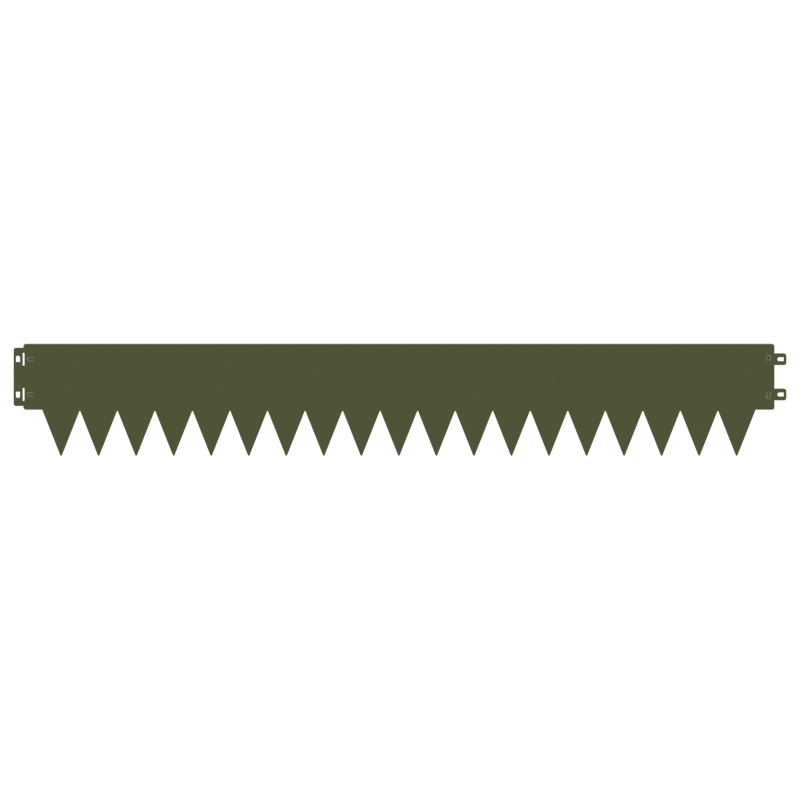 Rasenkante 10 stk. 103 x 15 cm Stahl Olivgrün