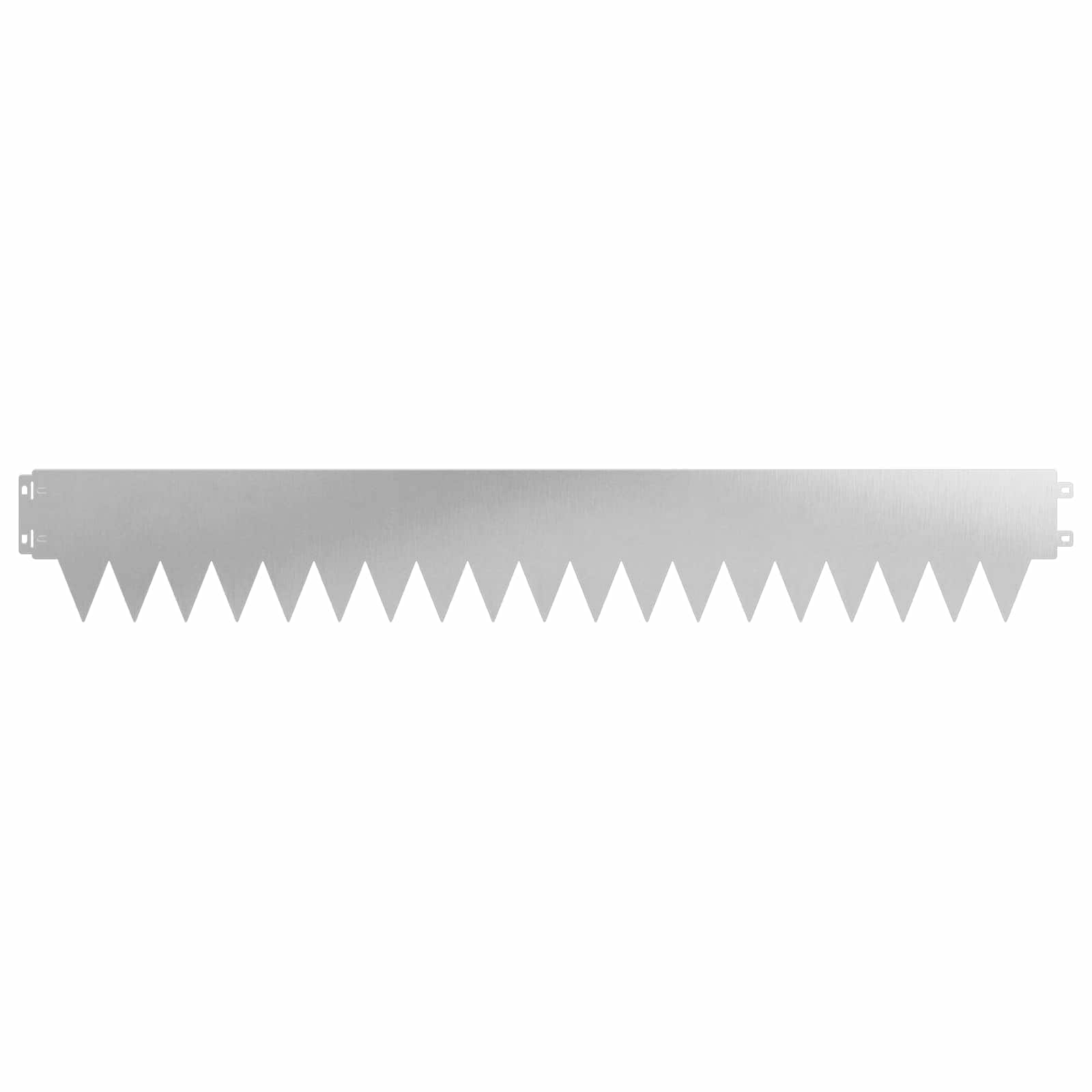 Rasenkante 10 stk. 103 x 15 cm Stahl Silber