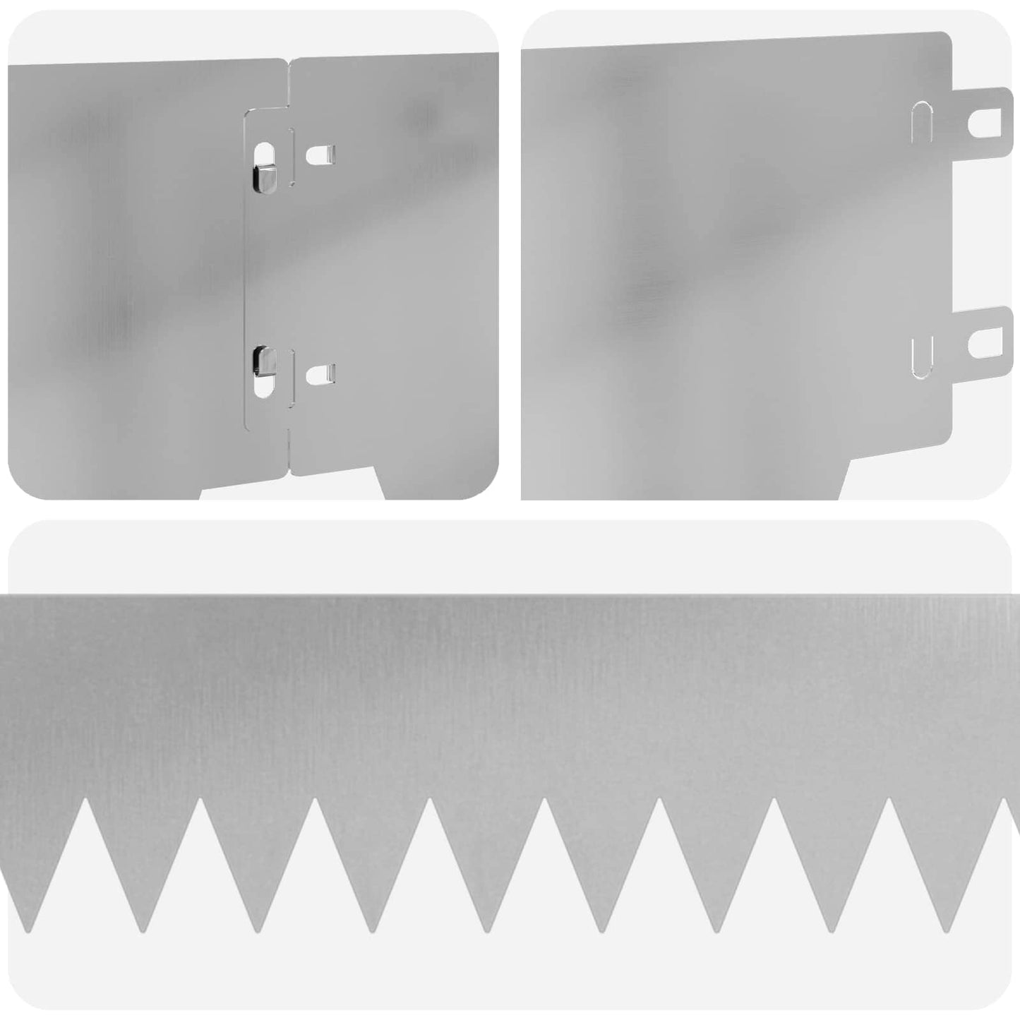 Rasenkante 20 stk. 103 x 15 cm Stahl Silber
