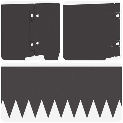 Rasenkante 10 stk. 103 x 20 cm Stahl Schwarz