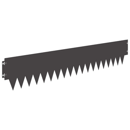 Rasenkante 10 stk. 103 x 20 cm Stahl Schwarz