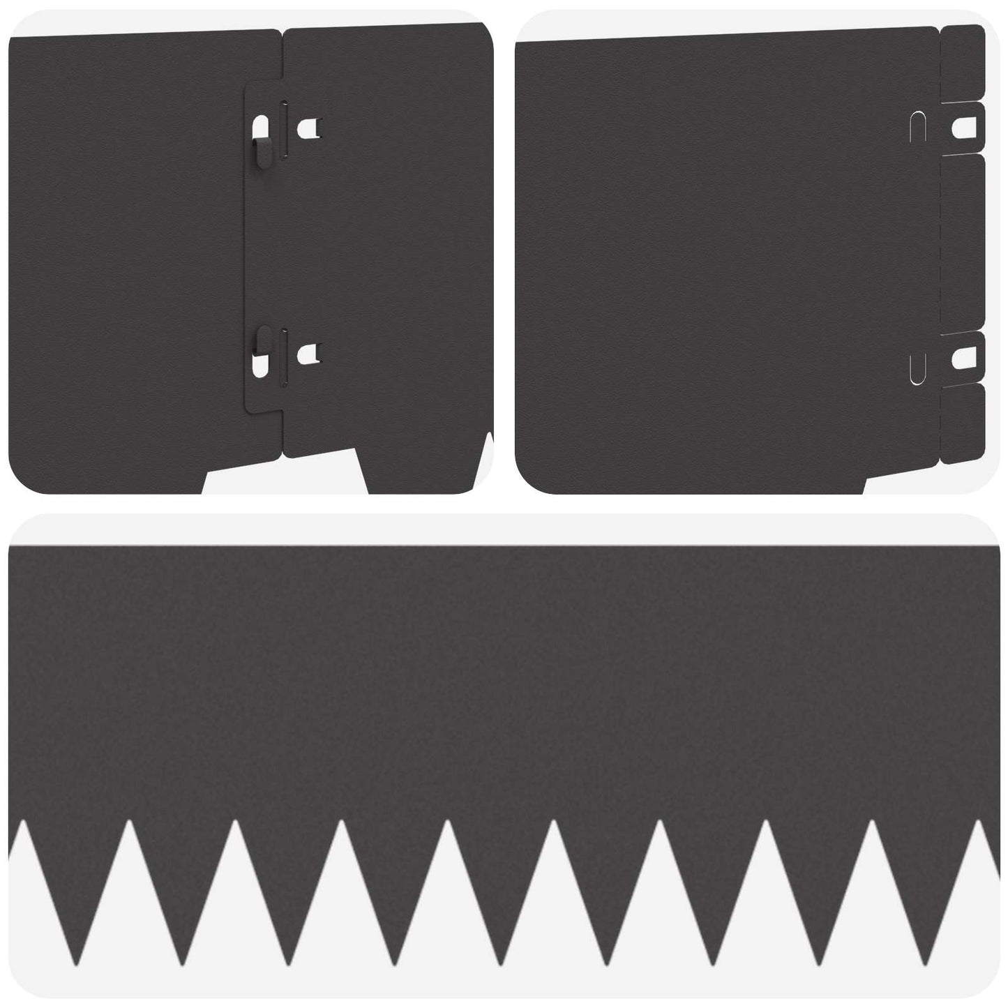 Rasenkante 20 stk. 103 x 20 cm Stahl Schwarz