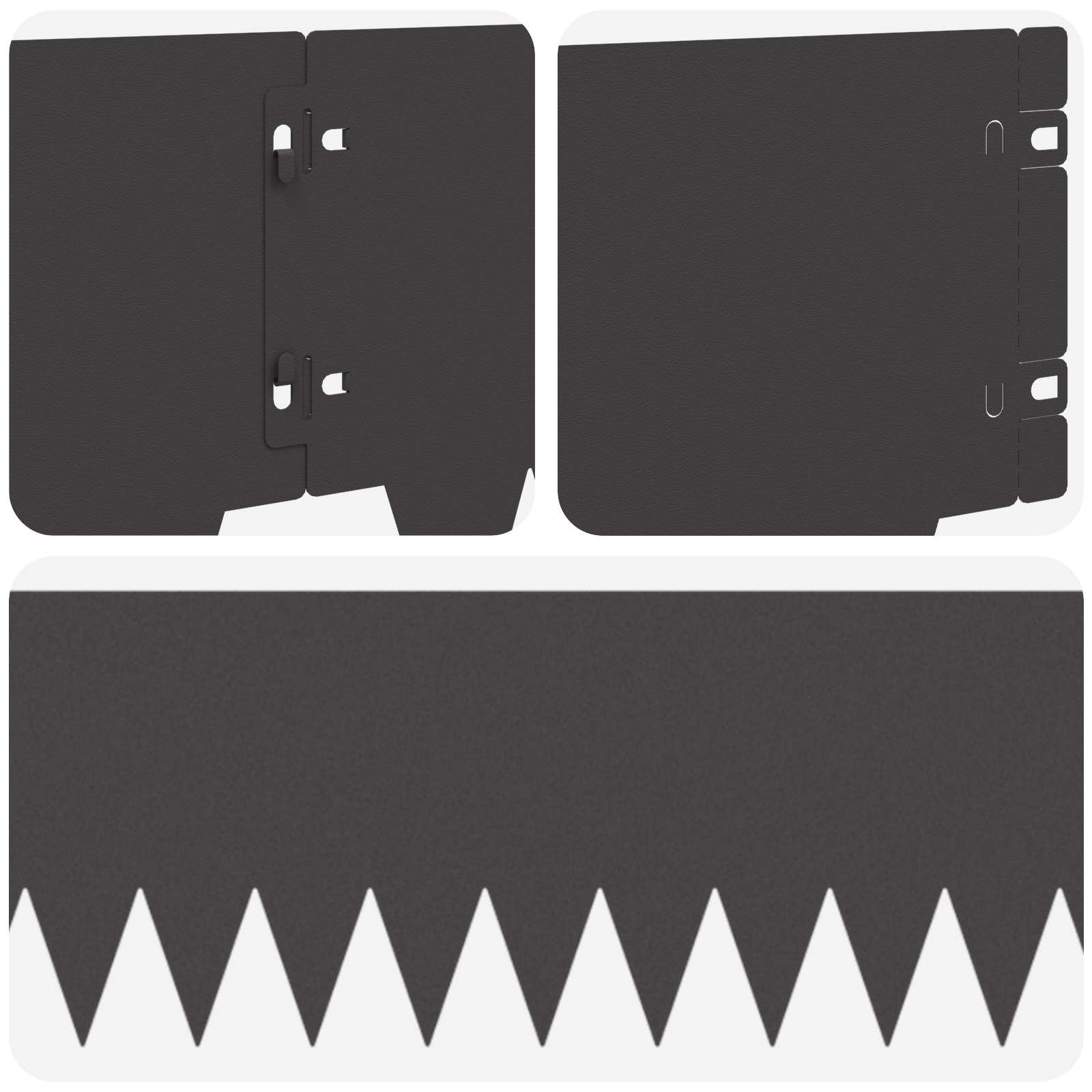 Rasenkante 20 stk. 103 x 20 cm Stahl Schwarz