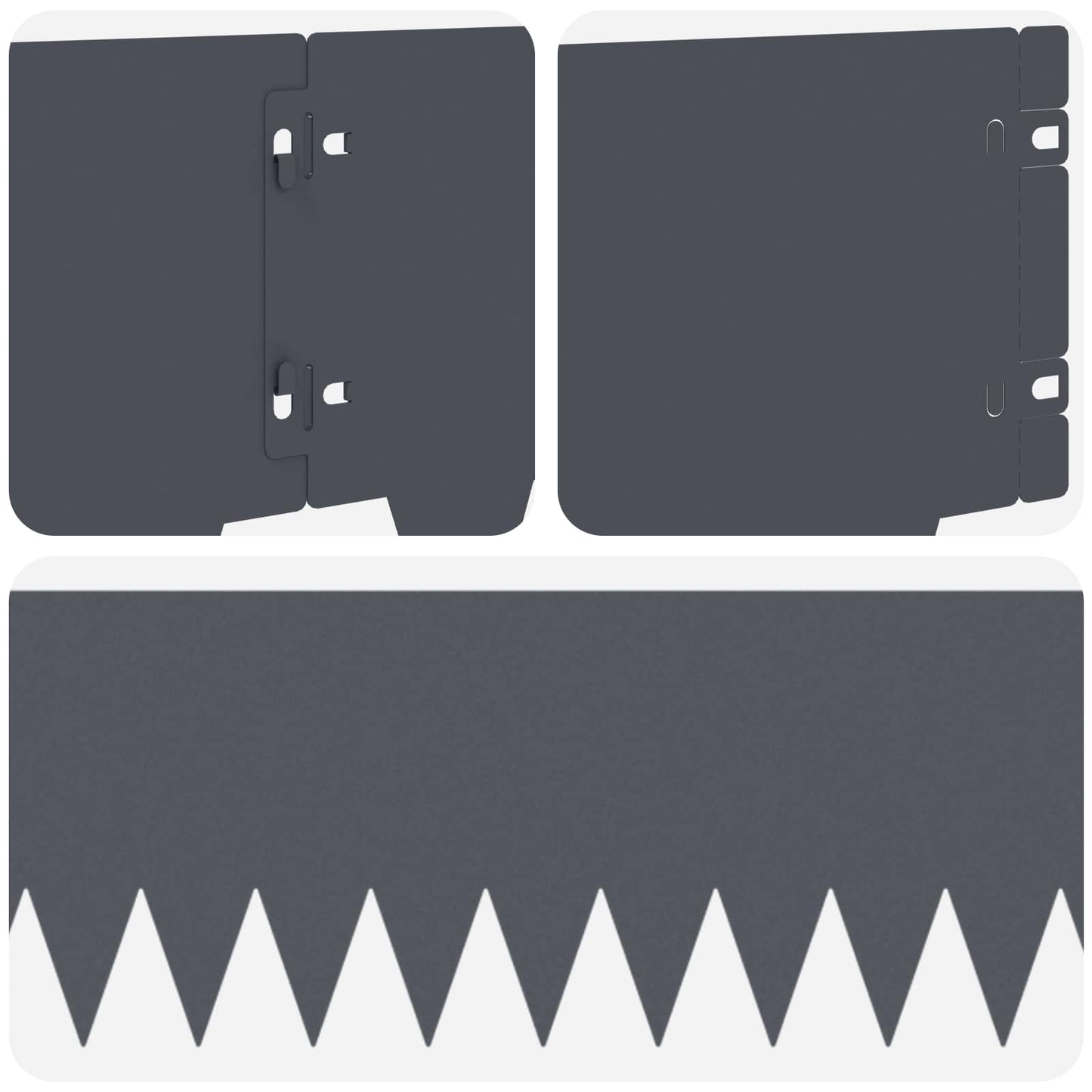 Rasenkante 30 stk. 103 x 20 cm Stahl Anthrazit