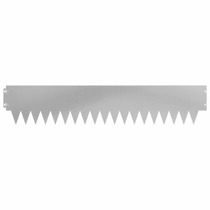 Rasenkante 20 stk. 103 x 20 cm Stahl Silber
