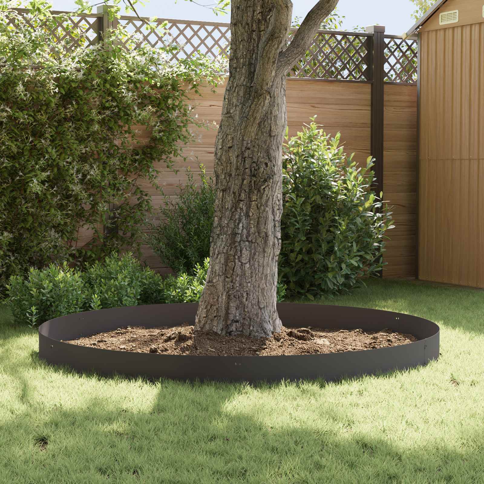 Rasenkante 20 stk. 103 x 25 cm Stahl Schwarz