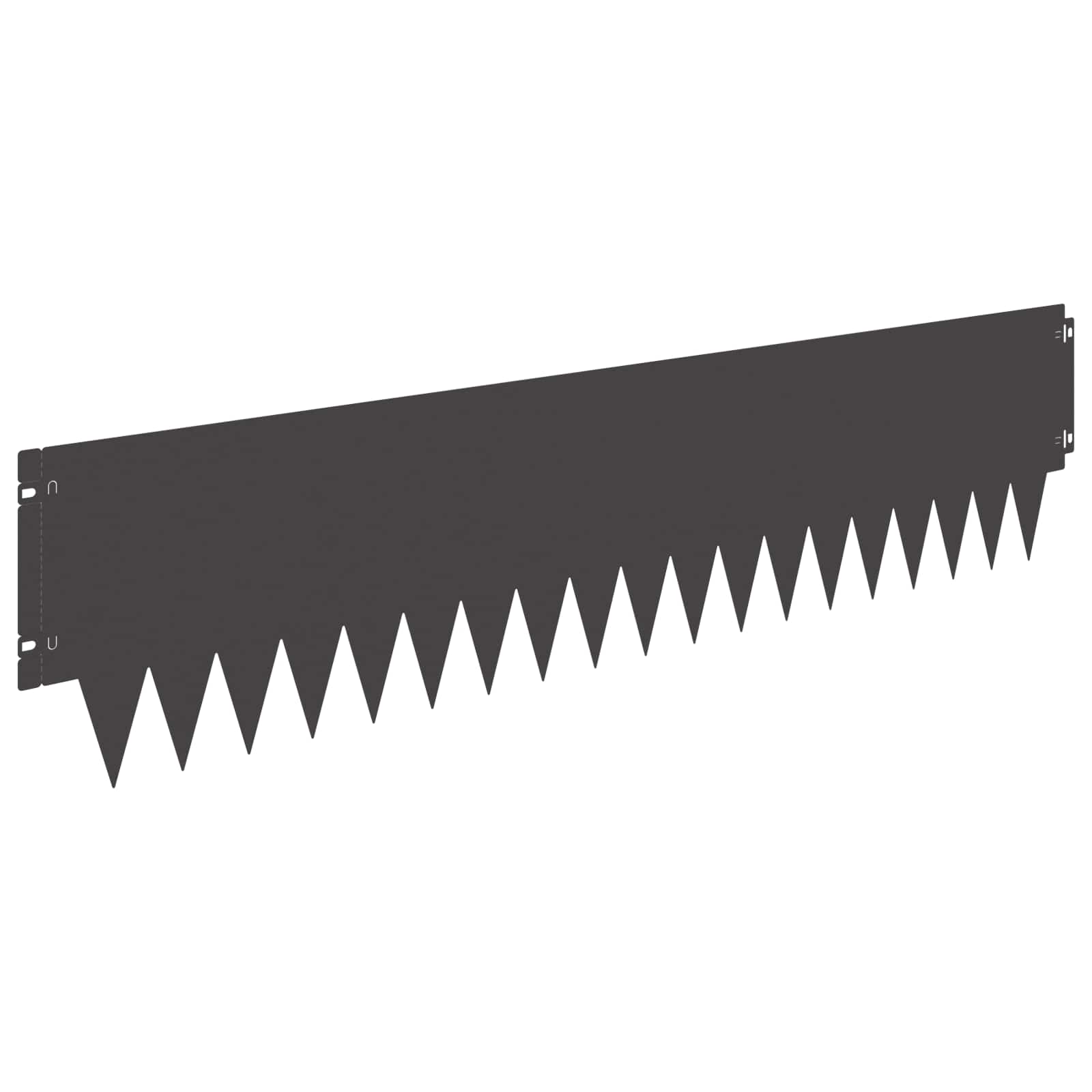 Rasenkante 20 stk. 103 x 25 cm Stahl Schwarz