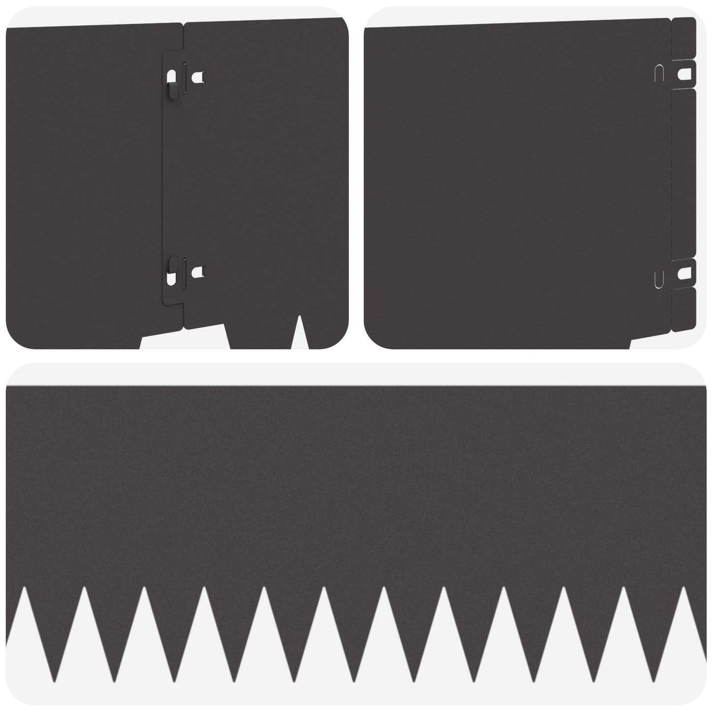 Rasenkante 30 stk. 103 x 25 cm Stahl Schwarz