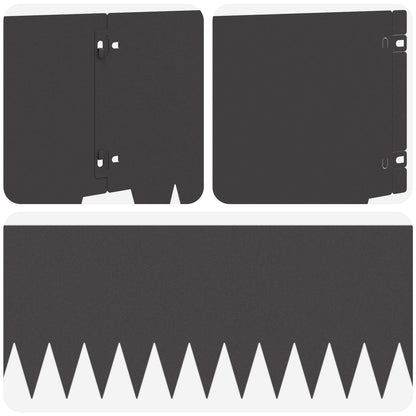 Rasenkante 30 stk. 103 x 25 cm Stahl Schwarz