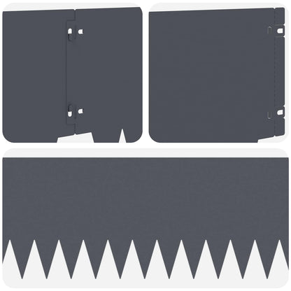 Rasenkante 10 stk. 103 x 25 cm Stahl Anthrazit