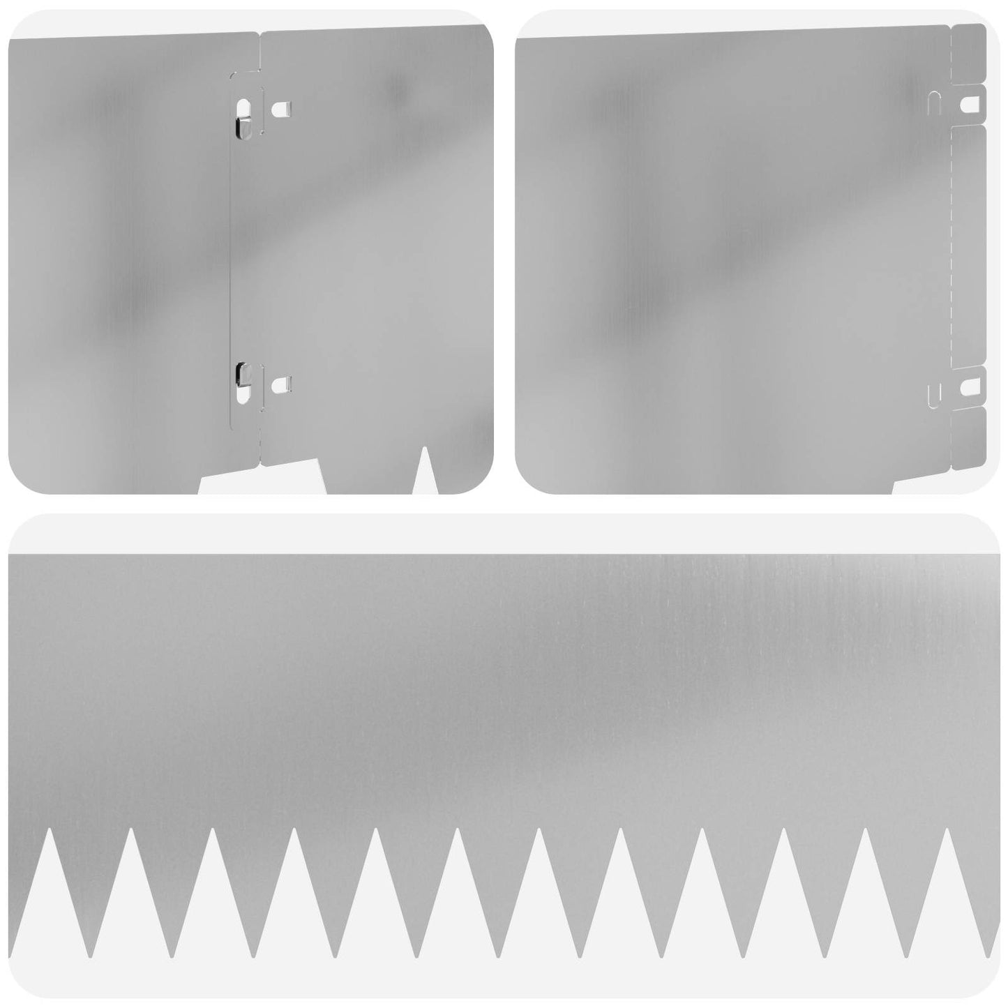 Rasenkante 30 stk. 103 x 25 cm Stahl Silber
