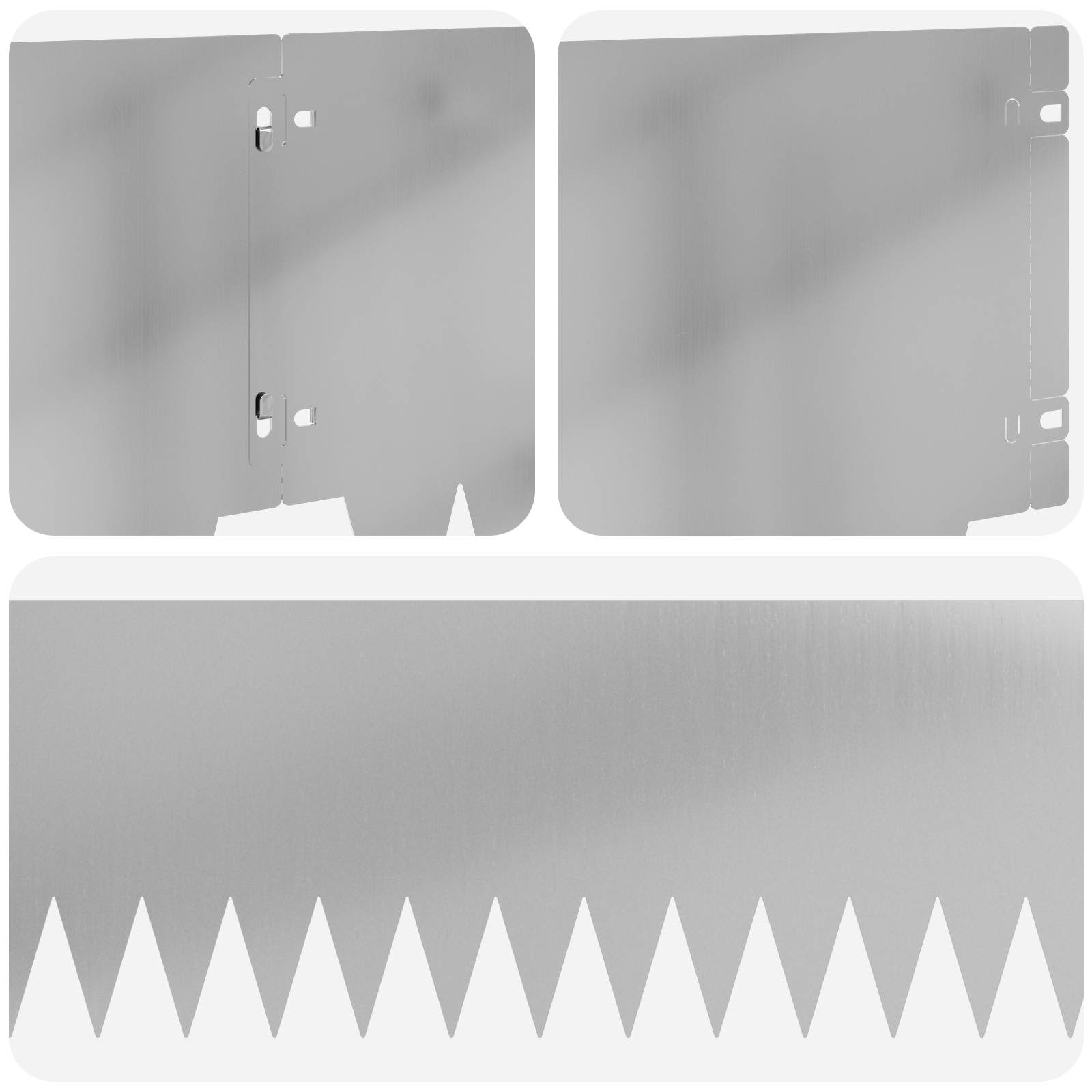 Rasenkante 30 stk. 103 x 25 cm Stahl Silber