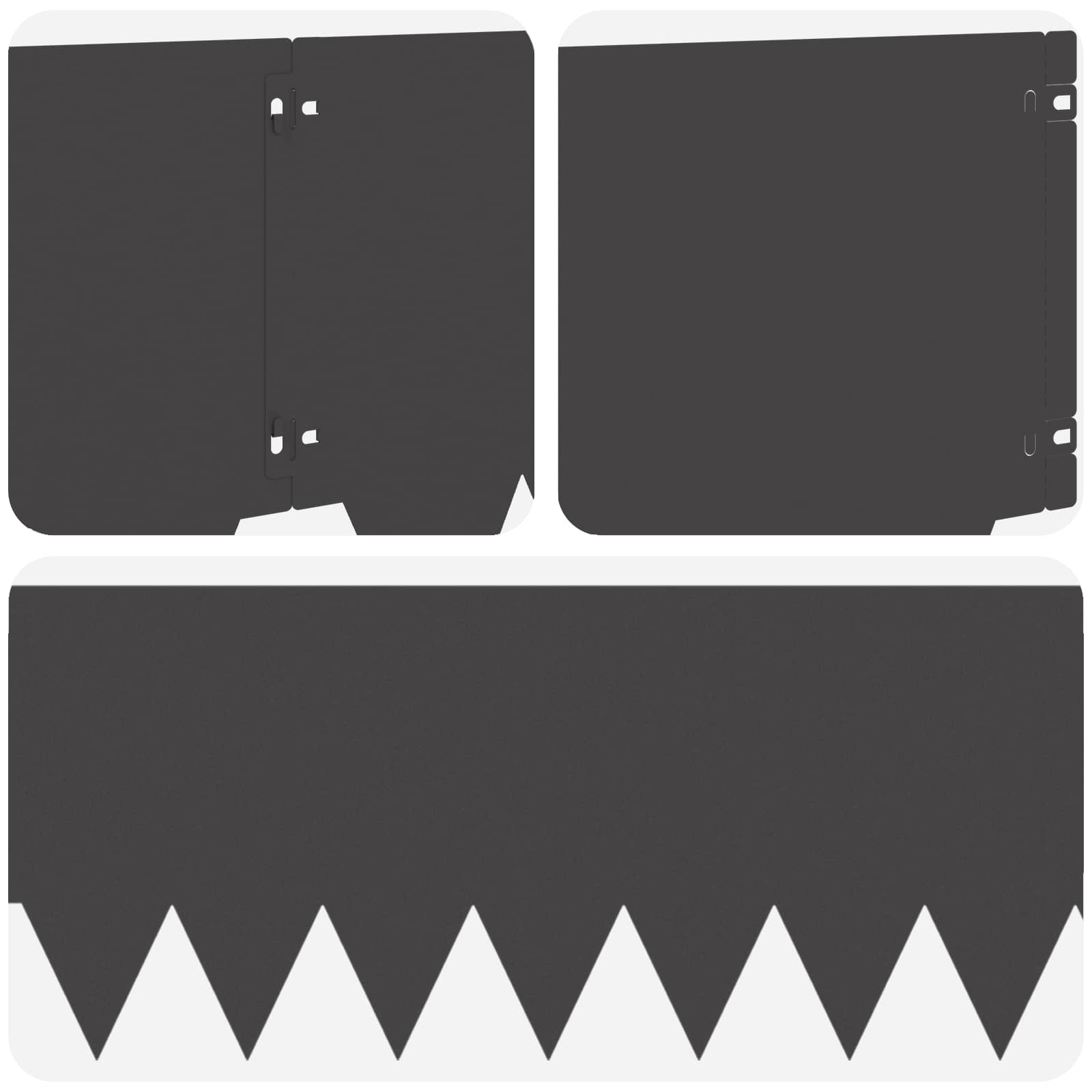 Rasenkante 10 stk. 103 x 30 cm Stahl Schwarz