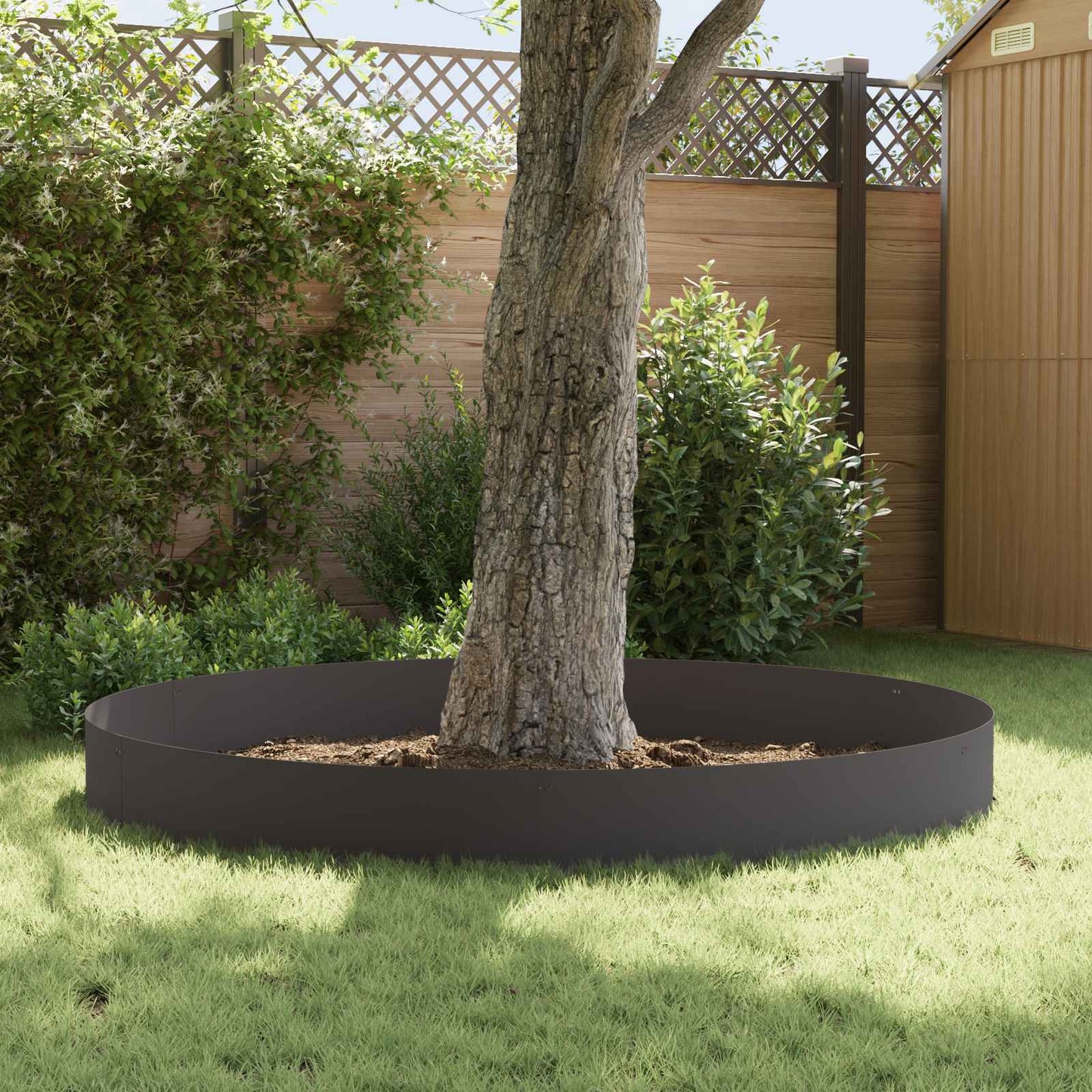 Rasenkante 10 stk. 103 x 30 cm Stahl Schwarz