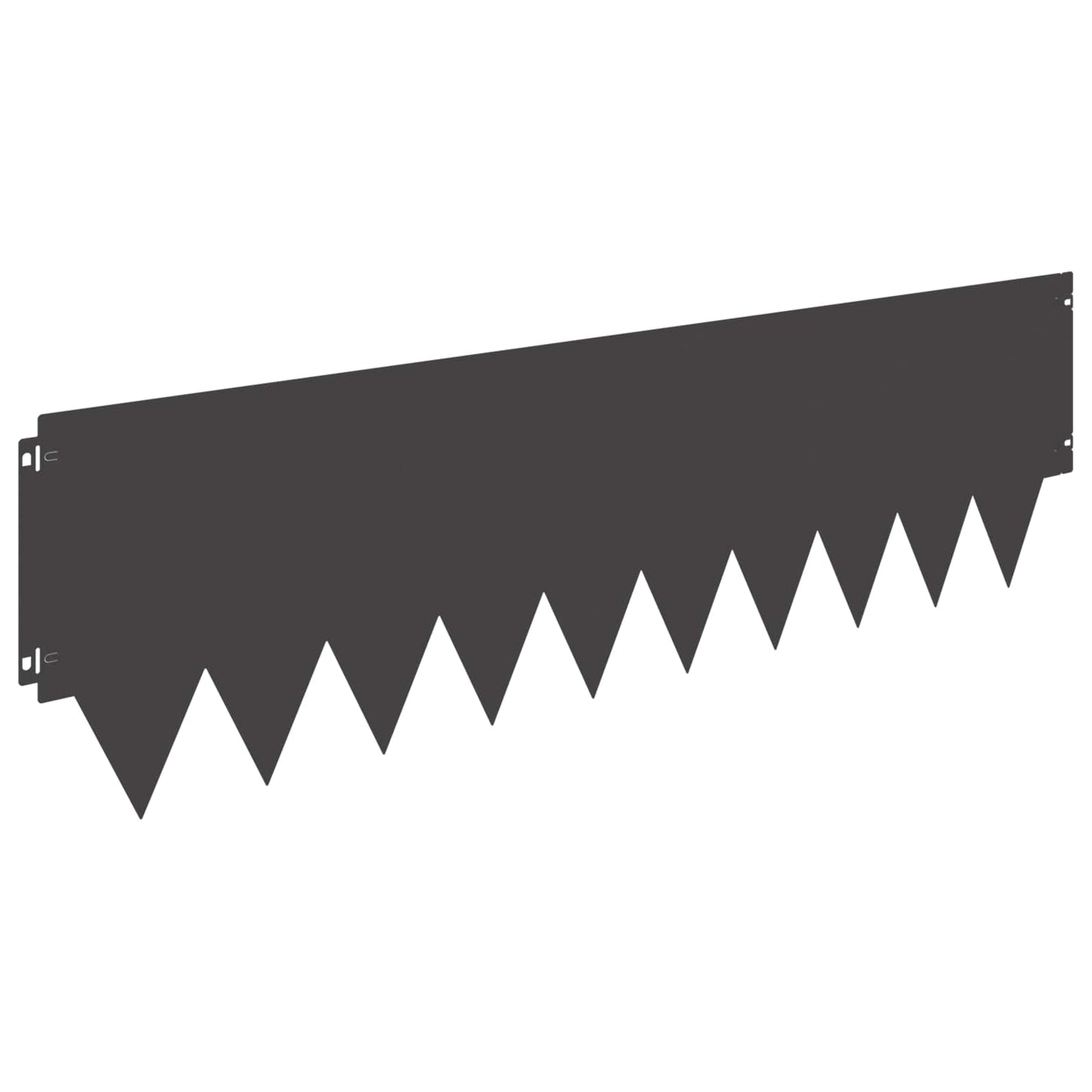 Rasenkante 10 stk. 103 x 30 cm Stahl Schwarz