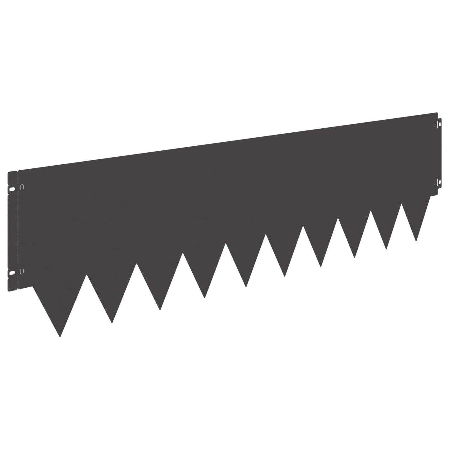 Rasenkante 10 stk. 103 x 30 cm Stahl Schwarz