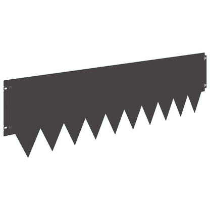 Rasenkante 20 stk. 103x30cm Stahl Schwarz